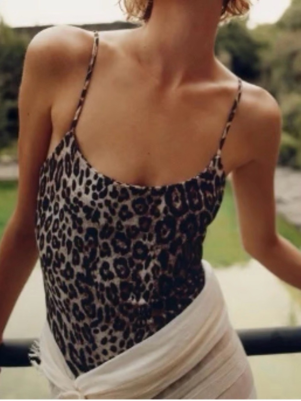 Zara leopard print bodysuit